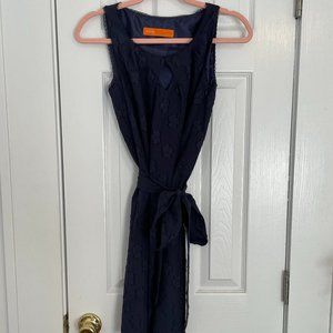 Cynthia Steffe Navy Floral Dress XS